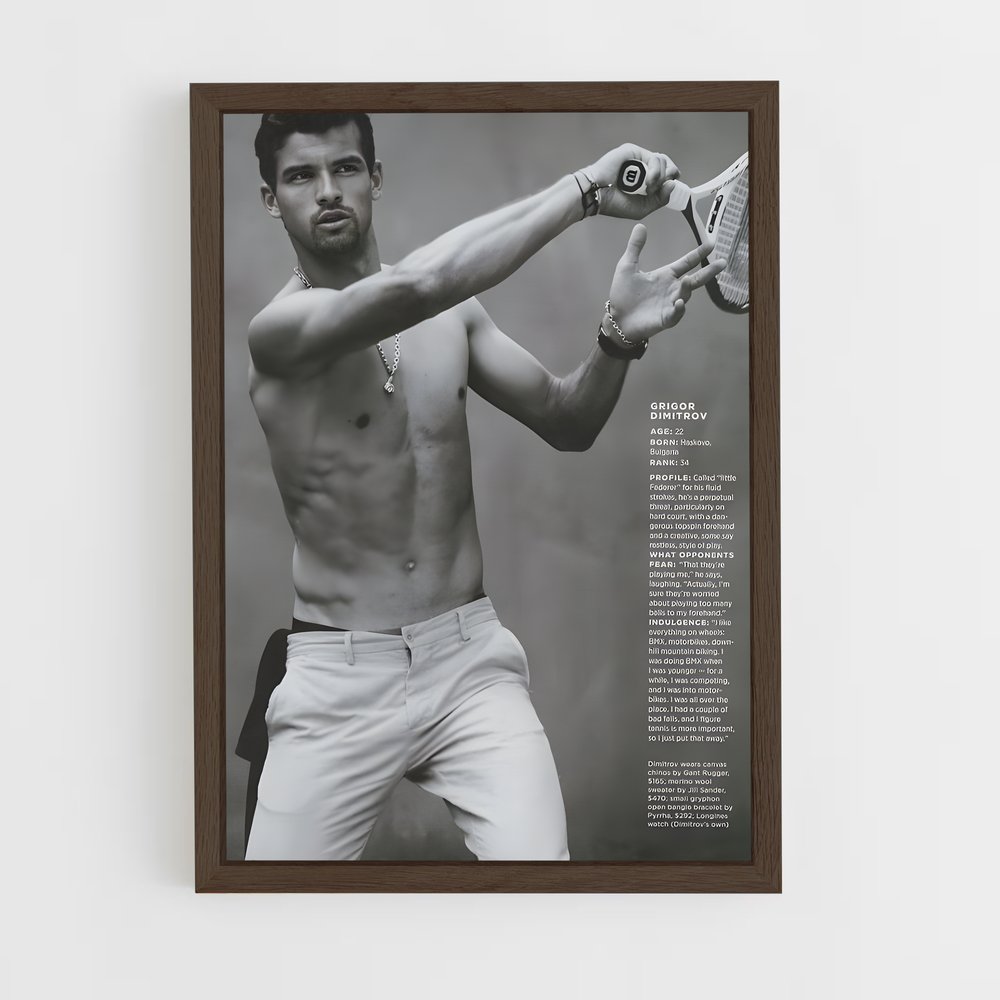 Poster Grigor dimitrov éclatants – affiche Tennis (vue 5)